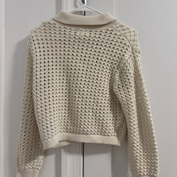 H&M Knitted collared cardigan in Cream - Picture 3 of 3